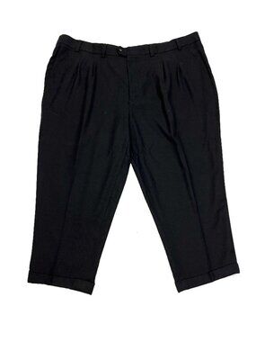 Menswear Alexander Lloyd Black Wool Blend Suit Black Pants Mens 54 x 32